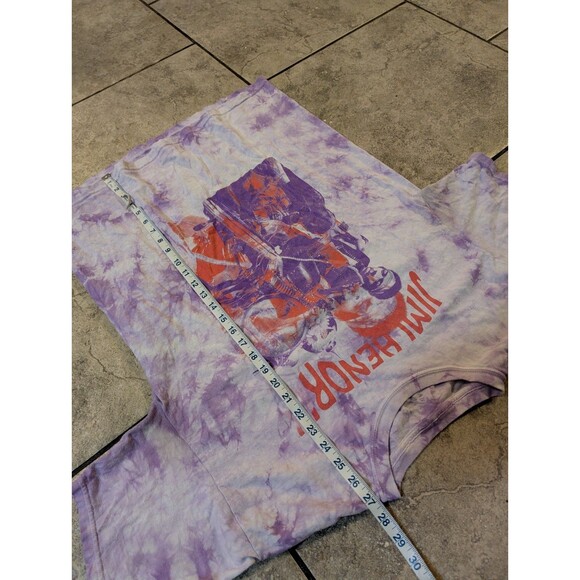 Jimi Hendrix Tie Dye T-Shirt Large Purple Orange Graphic Licensed Band Tee Rock - Picture 2 of 8